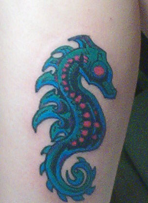 MJ-Tattoo sea horse(caballito de mar) sea horse sea horse i did on my home