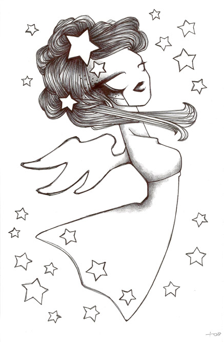 tattoo design: angel constellation