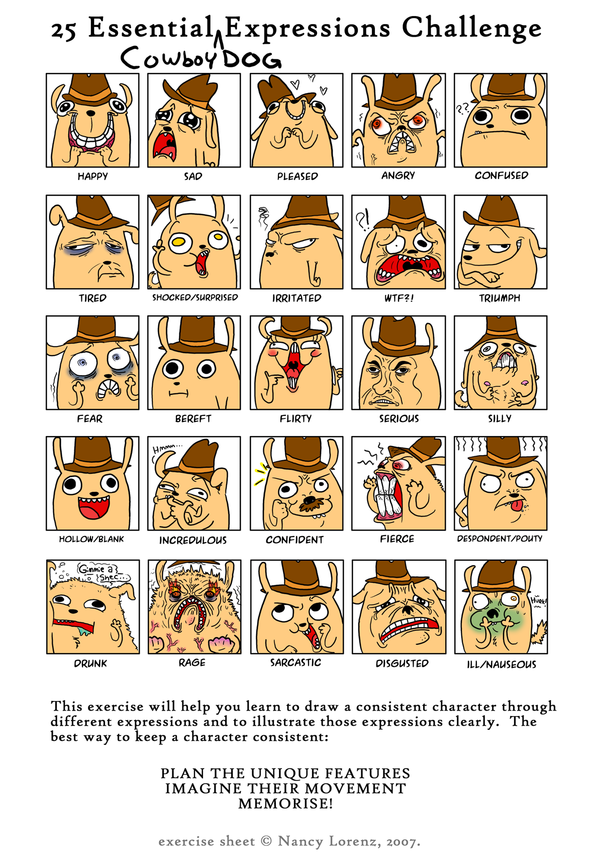 Cool Illustrated Facial Expressions