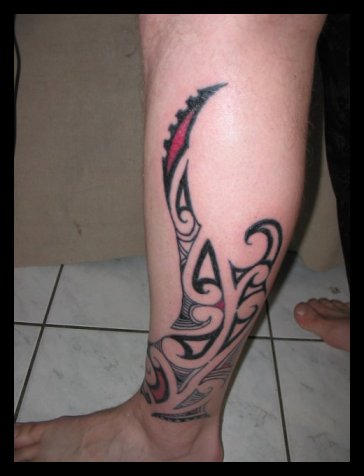 star tattoos leg. Tribal Tattoos Leg.
